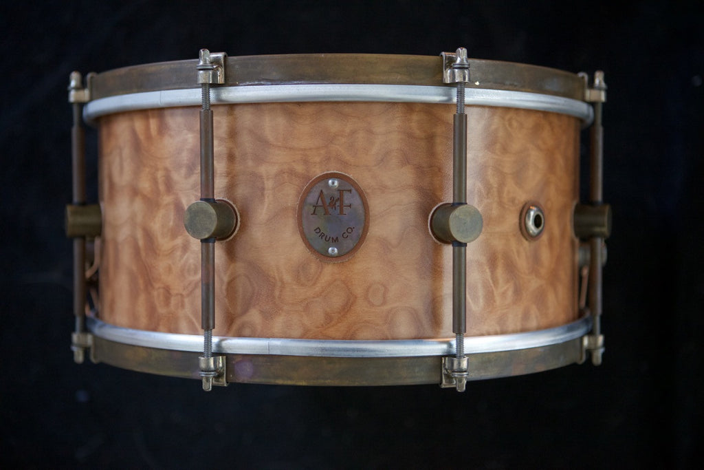 PROTOTYPE-7X14 Steam Bent Solid Quilted Maple Shell Snare