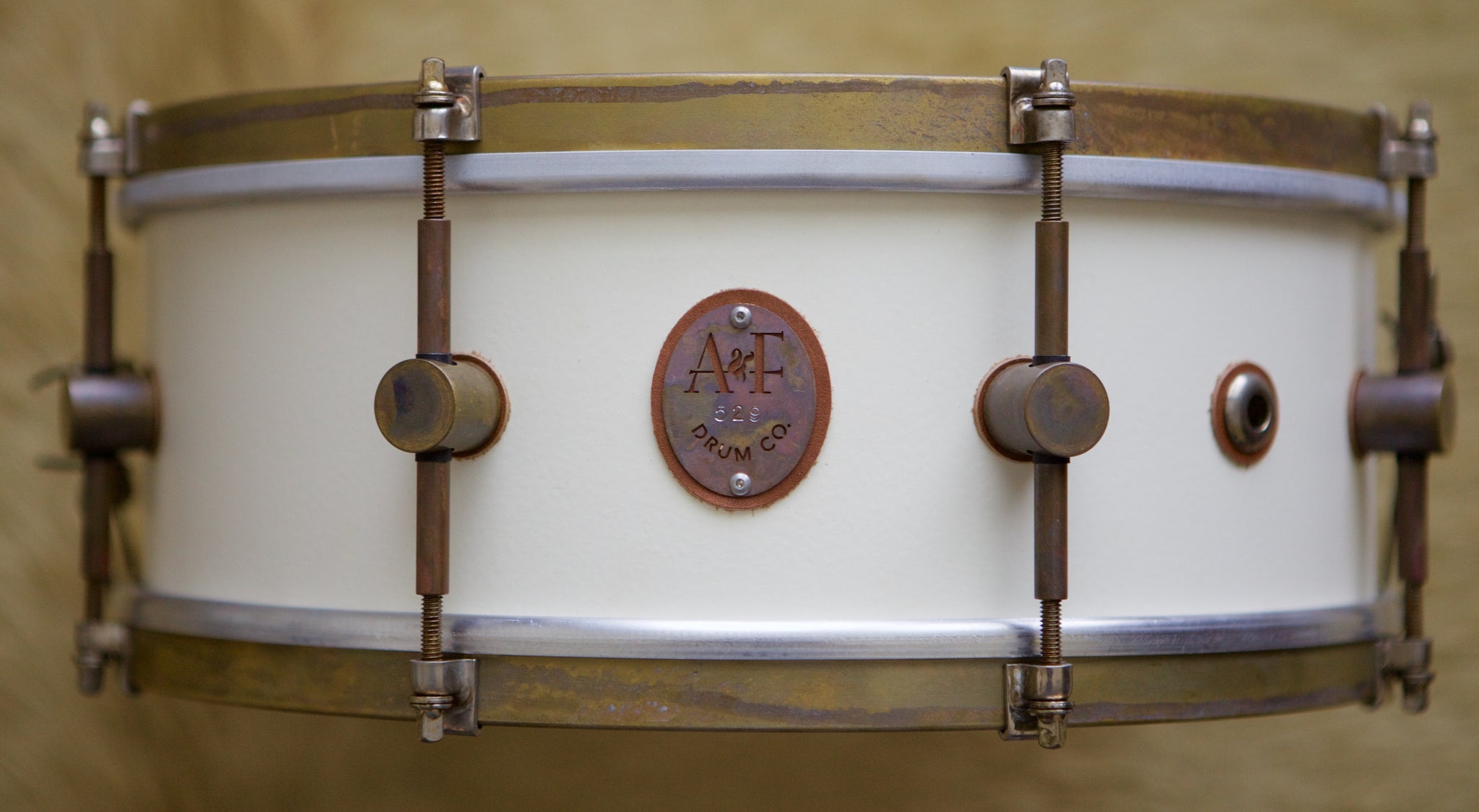 A&F Pancake 12x1.5 Raw Brass Snare Drum（A&F Drum Company Pancake 