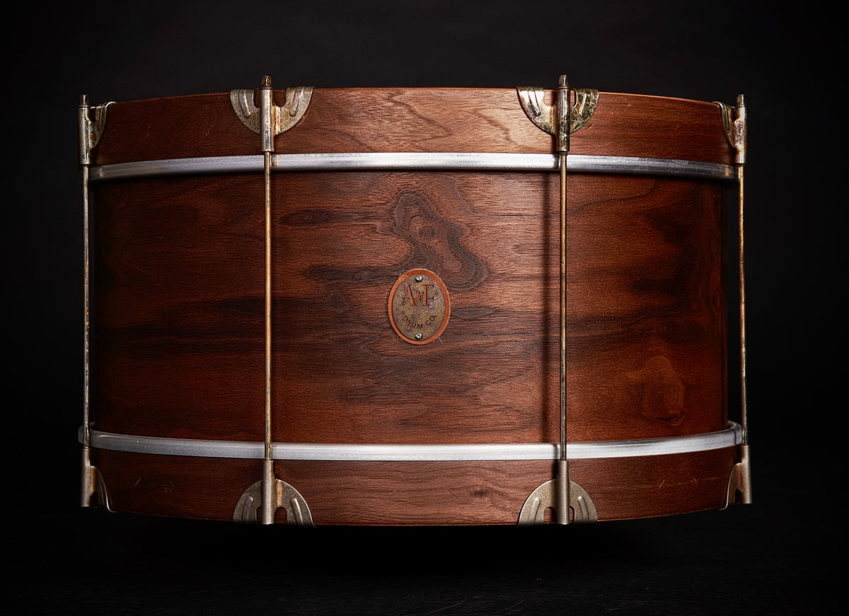 Walnut Single Tension Bass Drum A&F Drum Co